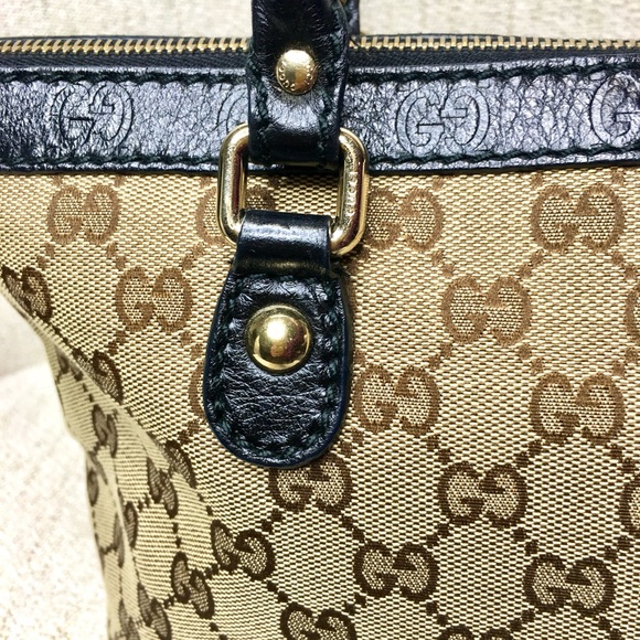 Authentic Gucci brown monogram canvas tote bag - Picture 7 of 16